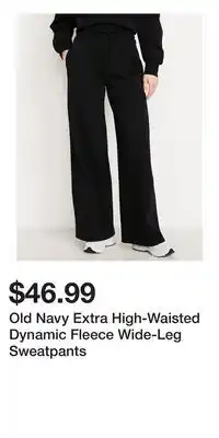 Old Navy Old Navy Extra High-Waisted Dynamic Fleece Wide-Leg Sweatpants offer