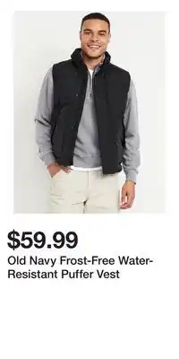 Old Navy Old Navy Frost-Free Water-Resistant Puffer Vest offer