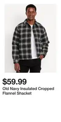 Old Navy Old Navy Insulated Cropped Flannel Shacket offer