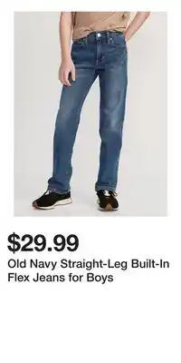 Old Navy Old Navy Straight-Leg Built-In Flex Jeans for Boys offer