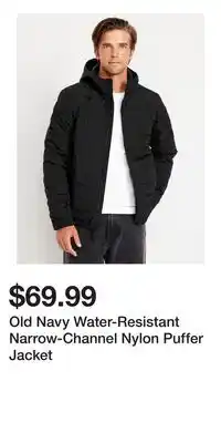 Old Navy Old Navy Water-Resistant Narrow-Channel Nylon Puffer Jacket offer