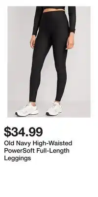 Old Navy Old Navy High-Waisted PowerSoft Full-Length Leggings offer