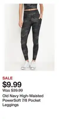 Old Navy Old Navy High-Waisted PowerSoft 7/8 Pocket Leggings offer
