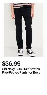 Old Navy Old Navy Slim 360° Stretch Five-Pocket Pants for Boys offer
