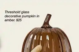 Target Glass Decorative pumpkin in amber offer