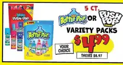 Ollie's BOTTLE POP OR PUSH POP CANDY offer