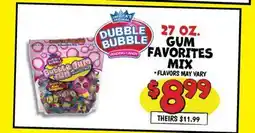 Ollie's DUBBLE BUBBLE GUM FAVORITES MIX offer