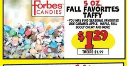 Ollie's FALL FAVORITES TAFFY offer