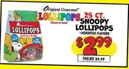 Ollie's 25 ст. SNOOPY LOLLIPOPS offer