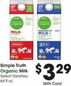Fry's Simple Truth Organic Milk offer