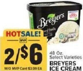 Food Lion Breyers Ice Cream offer