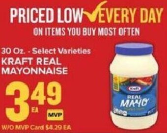 Food Lion Kraft Real Mayonnaise 30 oz offer