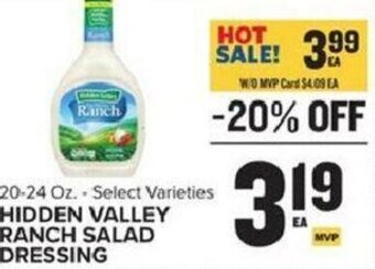 Food Lion Hidden Valley Ranch Salad Dressing 20-24 oz offer
