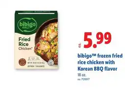 Lidl bibigo frozen fried rice chicken with Korean BBQ flavor offer