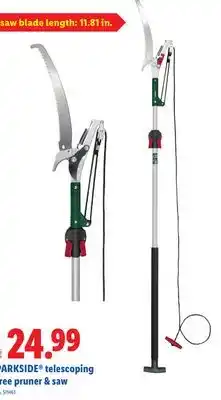 Lidl PARKSIDE telescoping tree pruner & saw offer