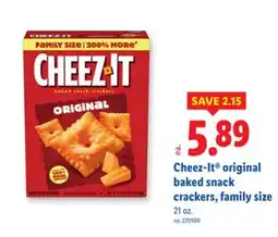 Lidl Cheez-It original baked snack crackers, family size offer