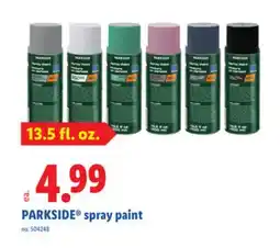 Lidl PARKSIDE spray paint offer