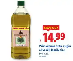 Lidl Primadonna extra virgin olive oil, family size offer