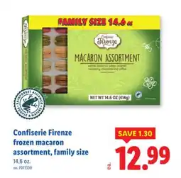 Lidl Confiserie Firenze frozen macaron assortment, family size offer