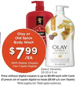 Ralphs Olay or Old Spice Body Wash offer