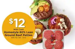 Ralphs Homestyle 80% Lean Ground Beef Patties offer