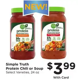 Ralphs Simple Truth Protein Chili or Soup offer
