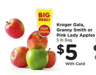 Ralphs Kroger Gala, Granny Smith or Pink Lady Apples offer