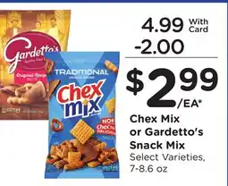 Ralphs Chex Mix or Gardetto's Snack Mix offer
