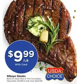 Ralphs USDA CHOICE Ribeye Steaks offer