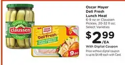Ralphs Oscar Mayer Deli Fresh Lunch Meat offer