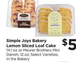 Food 4 Less Simple Joys Bakery Lemon Sliced Loaf Cake offer