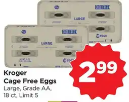 Food 4 Less Kroger Cage Free Eggs offer