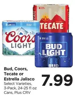 Food 4 Less Bud, Coors, Tecate or Estrella Jalisco offer