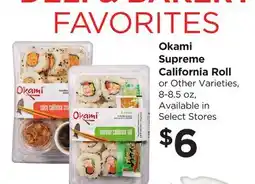 Food 4 Less Okami Supreme California Roll offer