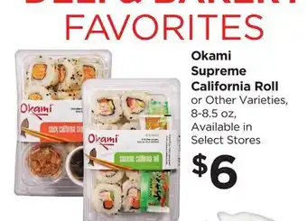 Food 4 Less Okami Supreme California Roll offer