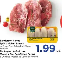 Food 4 Less Sanderson Farms Split Chicken Breasts offer