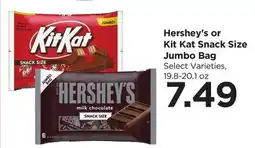 Food 4 Less Hershey's or Kit Kat Snack Size Jumbo Bag offer