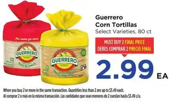 Food 4 Less Guerrero Corn Tortillas offer