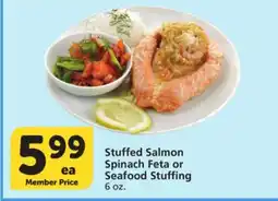 Albertsons Stuffed Salmon Spinach Feta or Seafood Stuffing offer