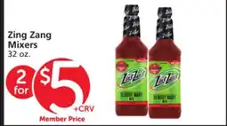 Albertsons Zing Zang Mixers offer