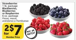 Albertsons Strawberries 1 lb. package Blackberries, Blueberries or Raspberries 6 oz. package offer