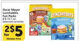Albertsons Oscar Mayer Lunchables Fun Packs offer