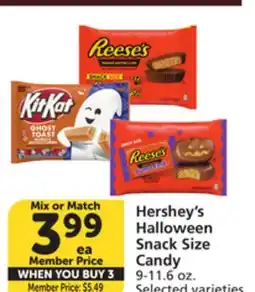 Albertsons Hershey's Halloween Snack Size Candy offer