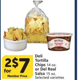 Albertsons Deli Tortilla Chips 14 oz. or Del Real Salsa 15 oz offer