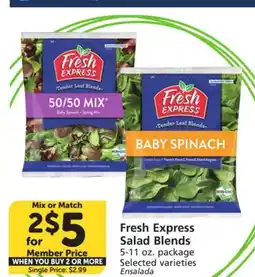 Albertsons Fresh Express Salad Blends offer