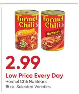 Stater Bros Hormel Chili No Beans offer