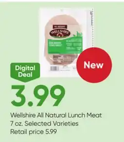 Stater Bros Wellshire All Natural Lunch Meat offer