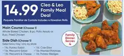 Stater Bros Cleo & Leo Family Meal Deal Family Dinner offer