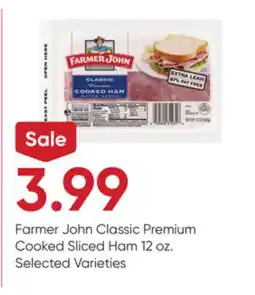 Stater Bros Farmer John Classic Premium Cooked Sliced Ham offer