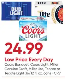 Stater Bros Coors Banquet, Coors Light, Miller Genuine Draft, Miller Lite, Tecate or Tecate Light offer